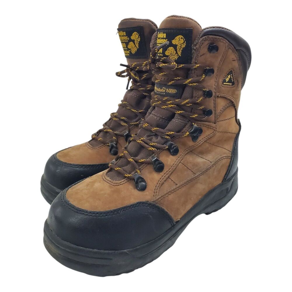 GOLDEN RETRIEVER Boots 600 Women Size 9.5 Brown Leather WATERPROOF Outdoor 2586